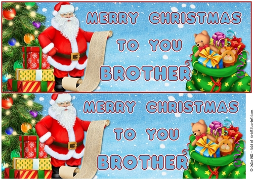 Santas list Brother large DL card