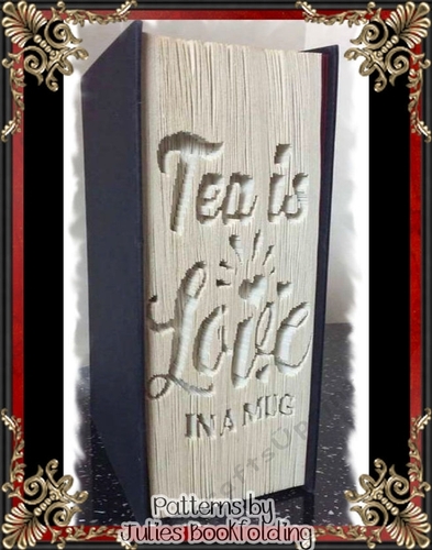 A4 Tea is love in a mug book folding pattern