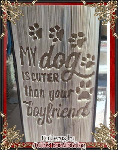 AN3 Dogs cuter than boyfriend book folding pattern