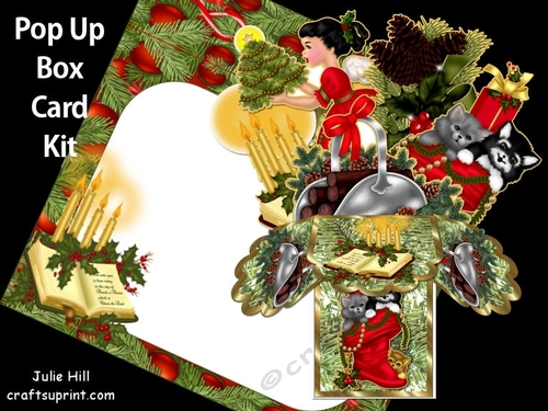 Christmas 3 pop up box card kit