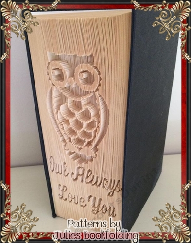 Owl always love you book folding pattern