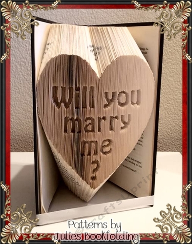 LV3 Marry me in heart book folding pattern