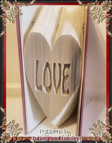 LV9 Love in heart book folding pattern