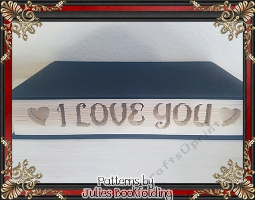 LV13 I love you horizontal book folding pattern