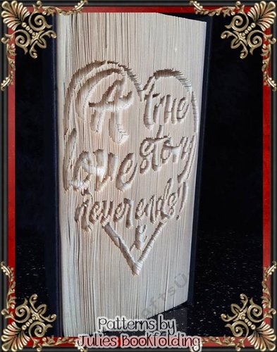 LV17 True love story heart book folding pattern