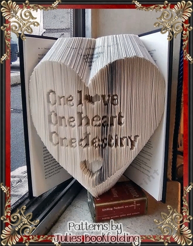 LV24 One love one heart book folding pattern