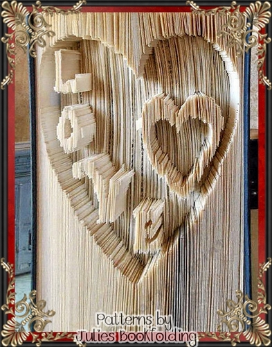 LV27 Love hearts book folding pattern