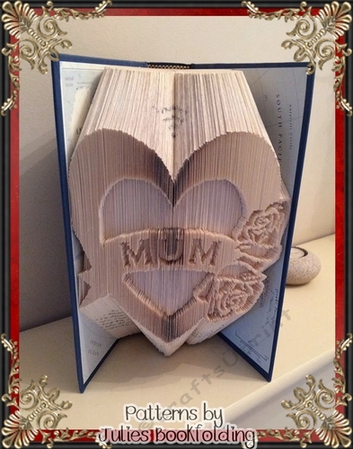 F27 heart rose banner mum Combi book folding pattern