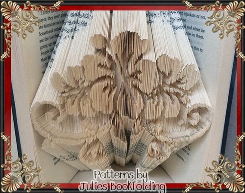 A26 Flower swirl book folding pattern