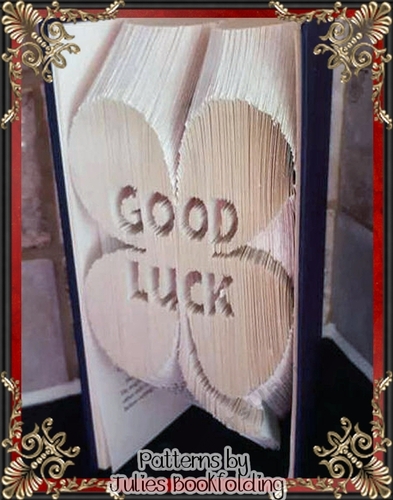 A38 Good luck clover book folding pattern