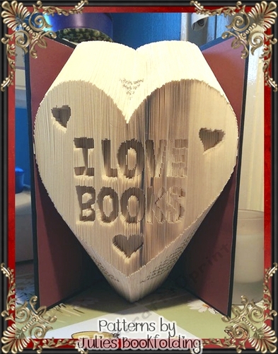 A49 I love books book folding pattern