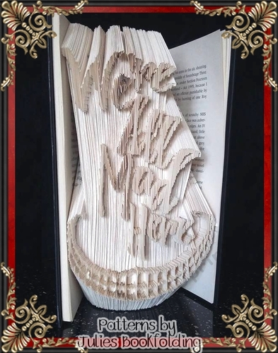 A64 Were all mad here book folding pattern