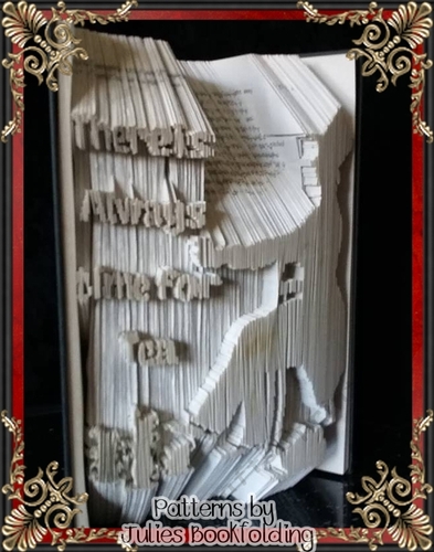 A65 There is always time for tea book folding pattern