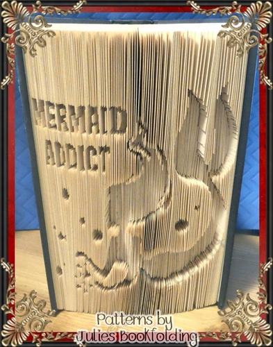 A73 Mermaid addict book folding pattern