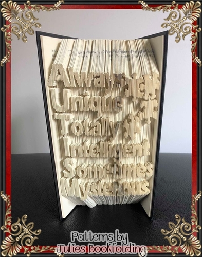 A76 Autism quote combi book folding pattern