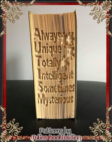 A83 Autism quote cut and fold book folding pattern