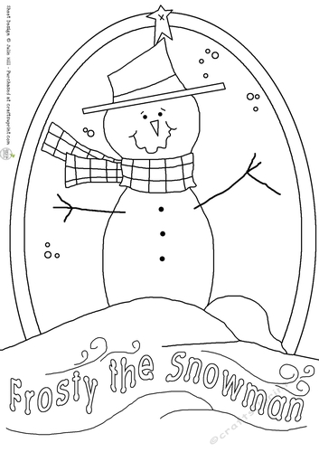 Frosty the snowman digi stamp