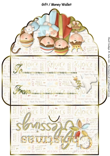 Christmas nativity blessings gift card money wallet