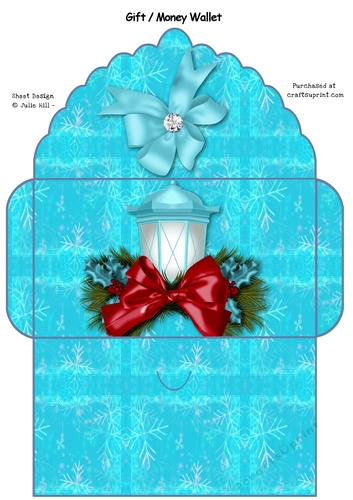 lantern and bow gift card money wallet