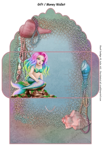 Mermaid daydreams gift money wallet