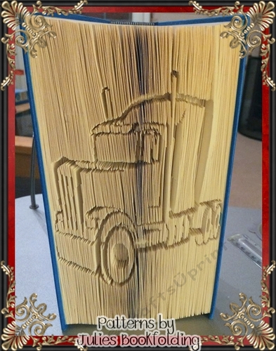 A87 truck cut and fold book folding pattern