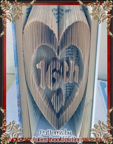 HB29 Birthday heart 2 16th book folding pattern