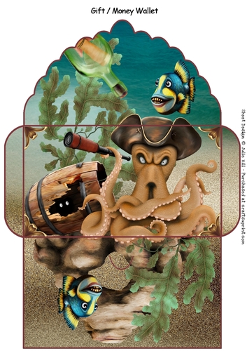 Octopus pirate 2 gift money wallet