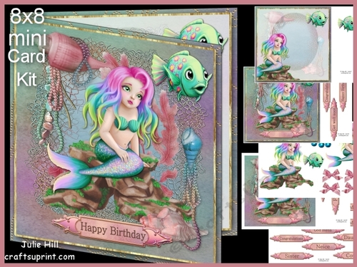 Mermaid daydreams 8x8 mini kit