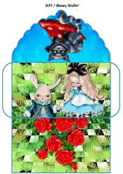 Alice in wonderland money gift wallet