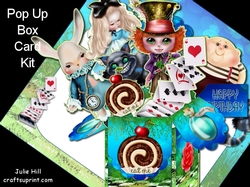 Image of cup891186_1031 - Alice in Wonderland pop up box card kit