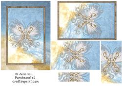 Feather and Pearl Butterfly Pyramid Sheet