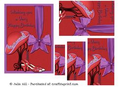 Happy Birthday Red Hat Pyramid Sheet