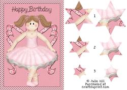 Happy Birthday Ballerina Pyramid Sheet