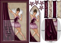 Feather Ballerina Bookmark Keepsake Card