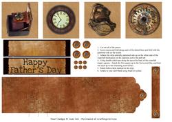Vintage Fathers Day Steam Punk Waterfall Card