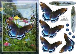 3D Ornament Butterfly Garden Card Sheet