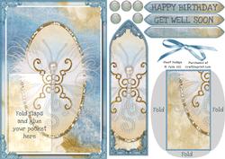 Feather and Pearl Butterfly Keepsake Bookmark