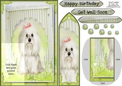 Garden Terrier Bookmark Keepsake Card Sheet