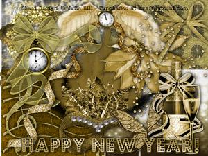 Golden New Year Page Kit