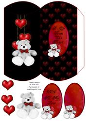 Special Teddy with Hearts Pillow Gift Box