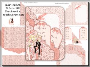 Scalloped Pocket Wedding Card Kit
