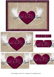 Look of Love Feather Heart Pyramid Sheet