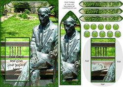 Chess Playing Statue of a Man Keepsake