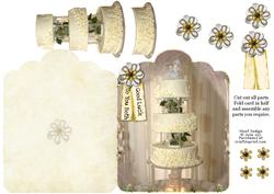 Scallop Topped Wedding Card