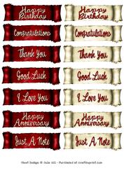 Red and Cream Caption Banners