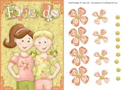 Quilted Friends Lace and Flowers Border