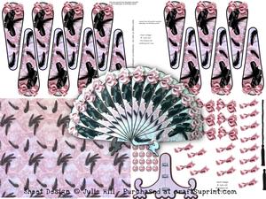 Black Swan Ballet Shoes Fan Keepsake Card Kit