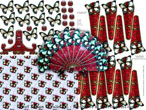 Butterflies and Roses Fan Keepsake Card Kit