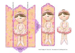 Tippy Toes 2 Ballerina Bookmark and Pocket