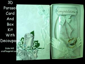 Green Wedding 3D Parasol Pillow Card Kit